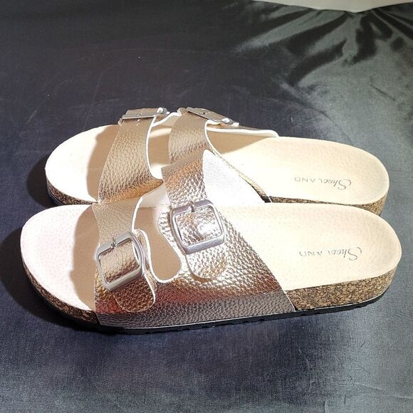 BRAND NEW SHOE LAND VIVIANA ROSE GOLD SANDAL - Picture 7 of 15